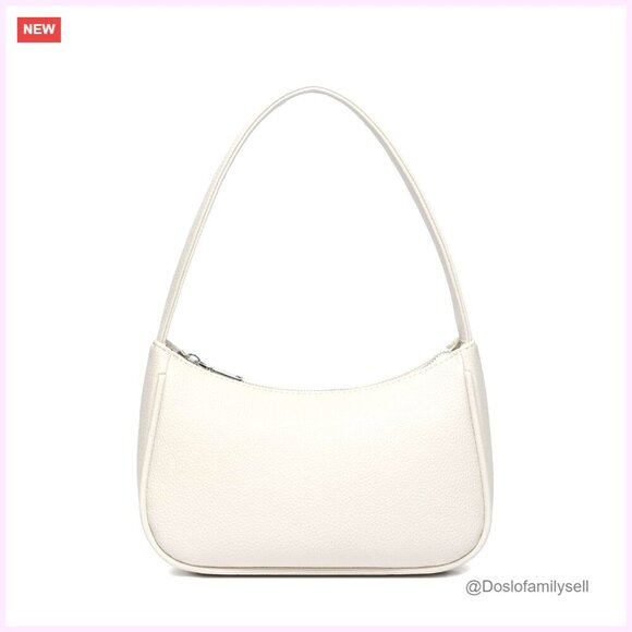 Handbags - Lightweight PU Shoulder Bag Compact Zipper Closure Practical Everyday Purse